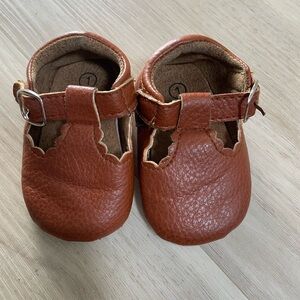 Brown Leather Kids Shoes